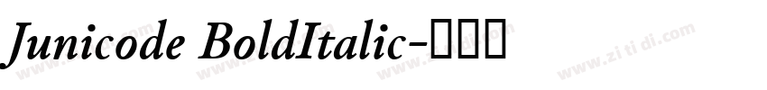 Junicode BoldItalic字体转换